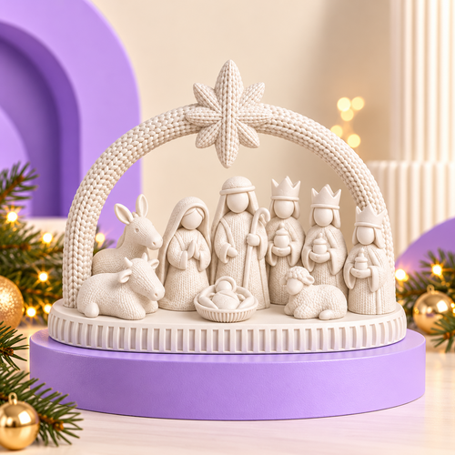 Presépio Completo com Arco e Estrela