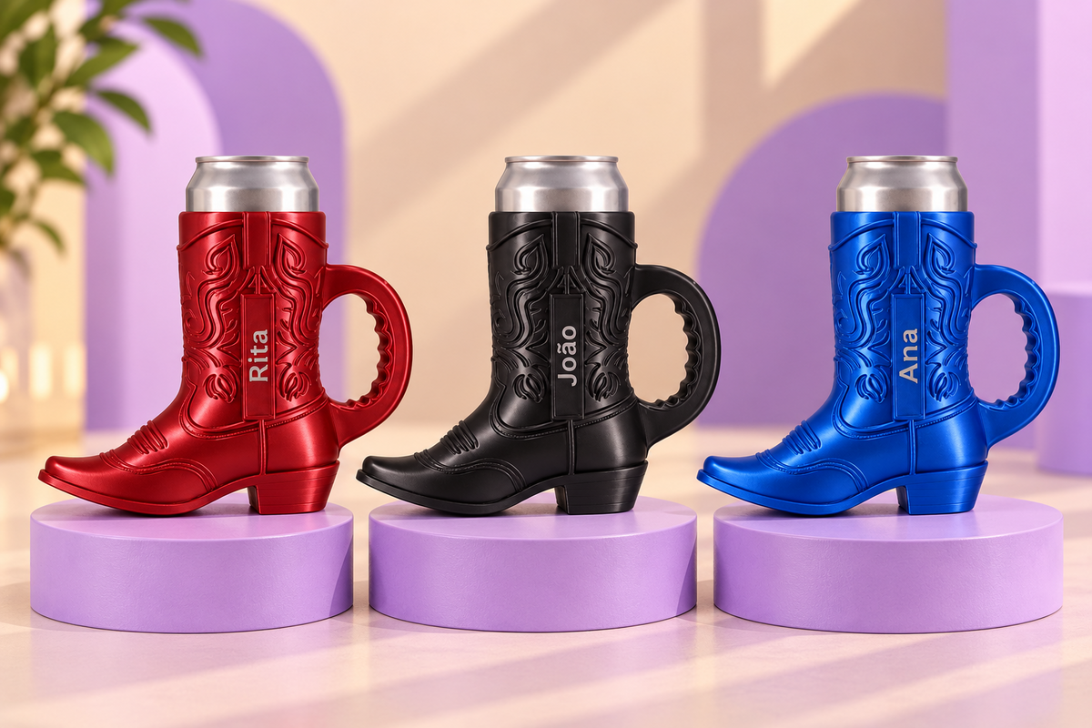 Porta-Lata Bota Country com Nome